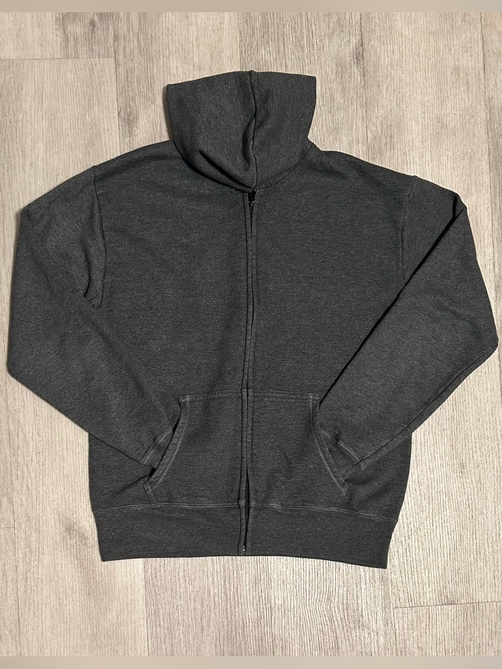 Dark Gray Full-Zip Hoodie Sweatshirt